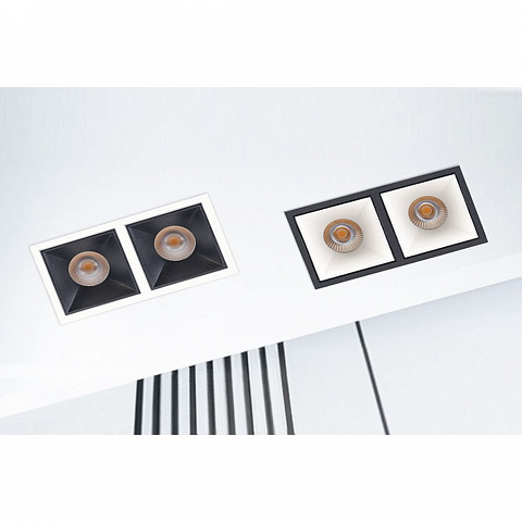 Встраиваемый светильник Italline IT06-6020 black 3000K - 2 шт. + IT06-6022 black