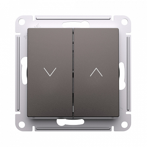Systeme Electric AtlasDesign Мокко Выключатель 2-клавишный жалюзи, 10А, механизм