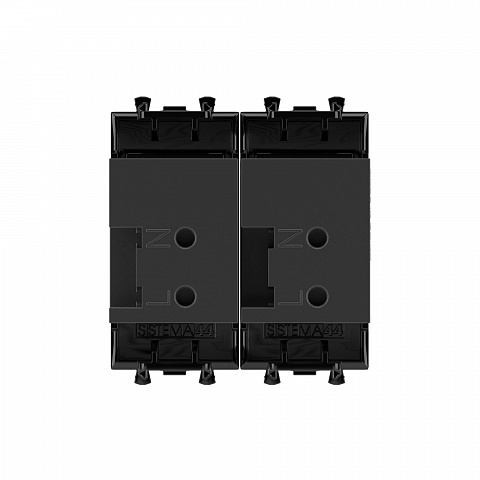 DKC USB зарядное устройство модульное, "Avanti", "Черный квадрат", 2 модуля