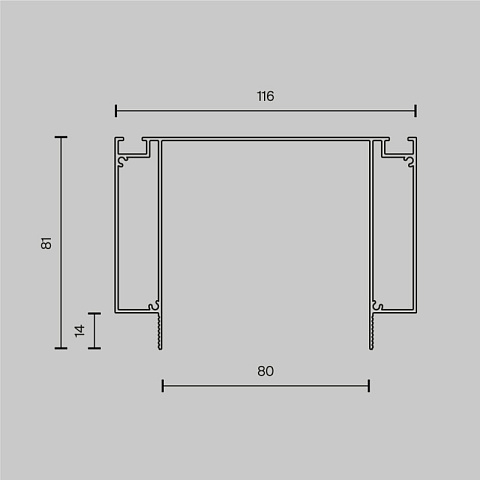 Профиль Maytoni ALM-11681-PL-B-2M