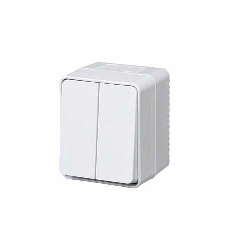 Systeme Electric AtlasDesign Profi54 Наруж Белый Выключатель 2-клавишный 10 АХ IP54