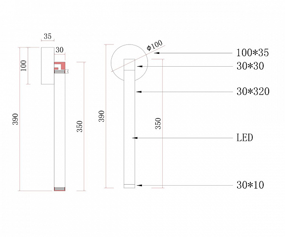 Бра Kink Light 08456W,19