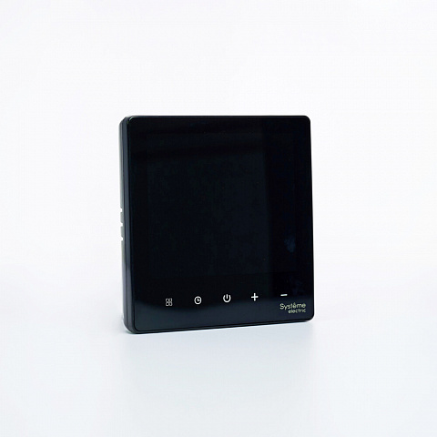 Systeme Electric ArtGallery Черный Термостат программируемый с Wi-Fi для электрического теплого пола, 16 А, моноблочный