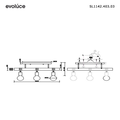 Люстра на штанге Evoluce SL1142.403.03