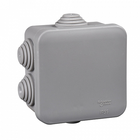 Systeme Electric Коробка распределительная открытой установки 70X70X40, IP55, 6 сальников
