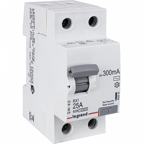 Legrand RX3 УЗО 2P 300мА 25А (AC)