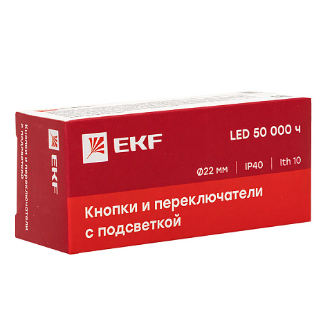Кнопка BA42 с подсветкой 24В красная NC EKF PROxima