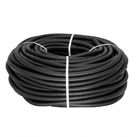 EKF PROxima Труба гофр. ПНД Plast с зондом d32мм (25м.) черная