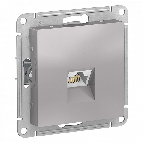 Systeme Electric AtlasDesign Алюминий Розетка компьютерная RJ45, механизм