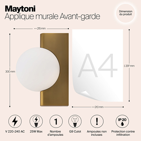 Бра Maytoni MOD324WL-01BS