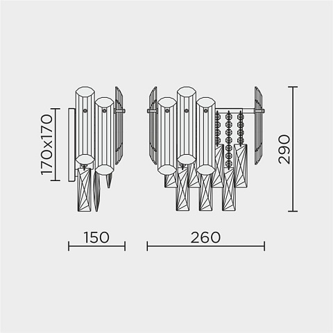 Бра MODELUX ML.7088.290 CR