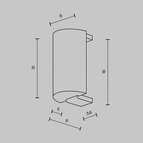 Заглушка торцевая для шинопровода Flarity, 1 шт., черный Maytoni Technical FLARITY Accessories for tracks Flarity TRA154EC-B