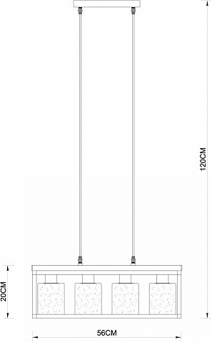 Подвесная люстра ARTE Lamp A7025SP-4BK