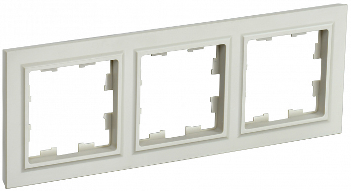 IEK BRITE BASE Бежевый Рамка 3-м РУ-3-БрКр
