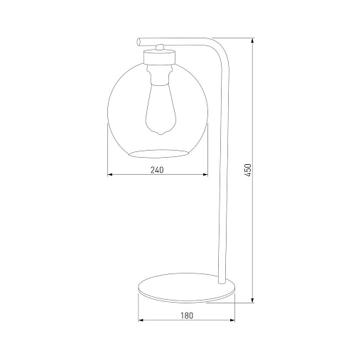Настольная лампа TK Lighting 5102 Cubus Graphite