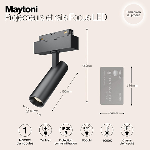 Светильник на шине Maytoni TR019-2-7W4K-B