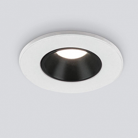 Встраиваемый светодиодный светильник Elektrostandard 25025/Led 3W 4200K WH/BK белый/черный a056778
