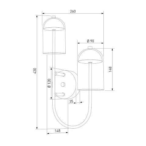 Бра Eurosvet Palm 202056 LED латунь a072611