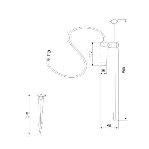 Грунтовый светильник Elektrostandard 35173/S 3000K черный