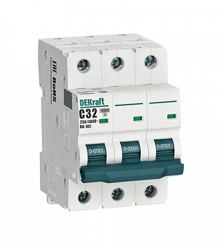 Dekraft Автоматический выключатель ВА105-3P-032A-C