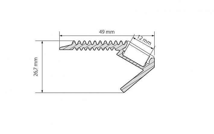 Профиль Arlight ARH-STAIR-W47-2000 ANOD 016148