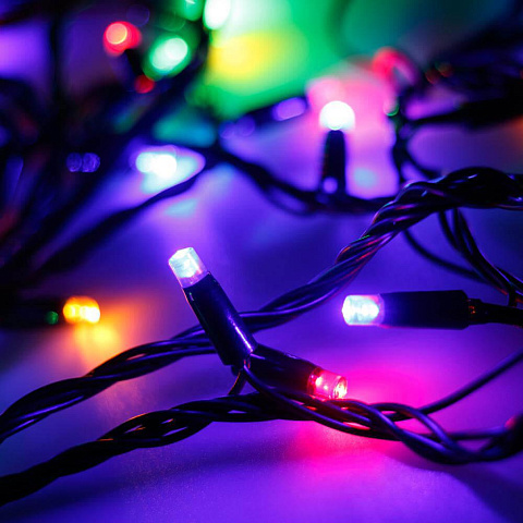 Уличная светодиодная гирлянда Ardecoled нить 230V разноцветный ARD-String-Pro-10000-Green-100Led-Live RGB 025868