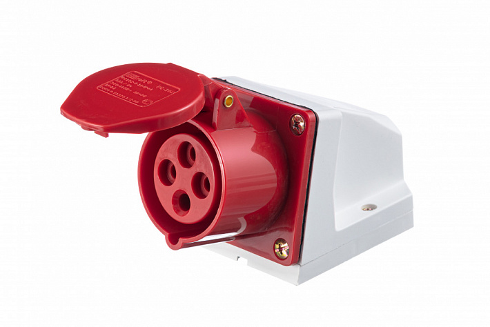 Dekraft Розетка стационарная 114 3Р+РЕ 16А 380В IP44 РС-102