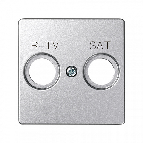 Simon 82 Detail Алюминий Накладка розетки R-TV-SAT (75466-, 75467-, 75468-69)