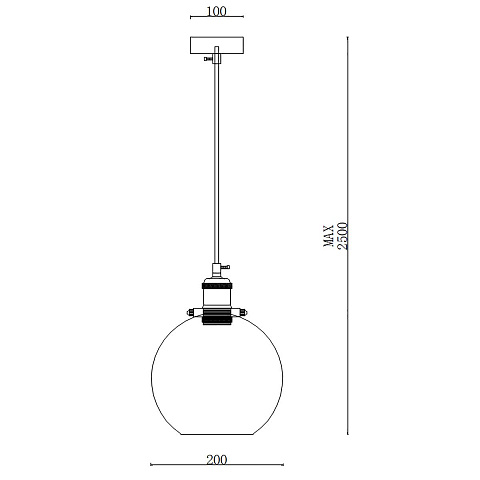 Подвесной светильник Imperium Loft Loft Clear Glass Sphere Cloche Дымчатый 377316-22