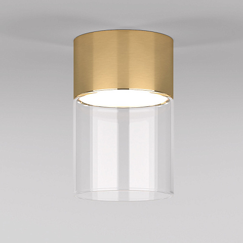 Накладной светильник Elektrostandard 25047/LED 10W 4000К латунь/прозрачный