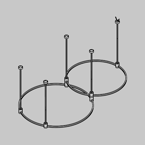 Основание Medium для трековых светильников Maytoni Technical Flarity TFC-Flar-M01-B
