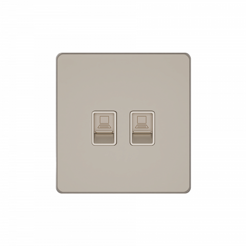 Systeme Electric Systeme Infinity Песчаный берег Розетка информационная RJ-45 кат.6 2-я