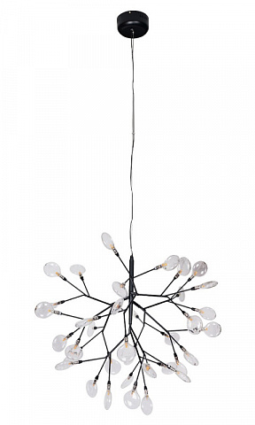 Подвесная люстра Crystal Lux EVITA SP36 BLACK/TRANSPARENT