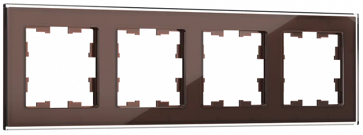 IEK BRITE DECOR Темн.бронза глянц стекло Рамка 4-м РУ-4-2-БрТБ