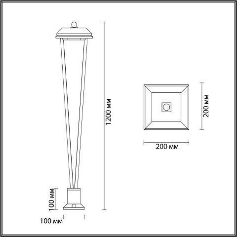 Уличный светодиодный светильник Odeon Light Nature Bearitz 6655/12GA3