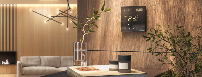 Systeme Electric ArtGallery Черный Термостат программируемый с Wi-Fi для электрического теплого пола, 16 А, моноблочный
