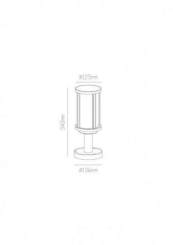 Садово-парковый светильник ARTE Lamp A1036FN-1BK