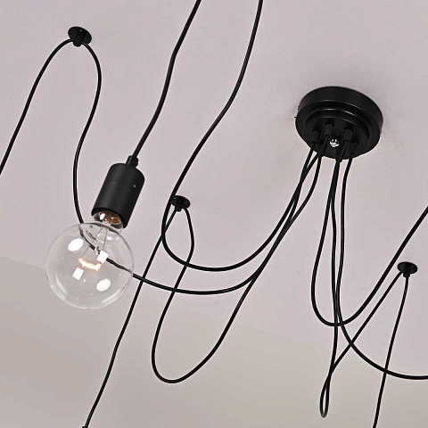 Подвесная люстра Imperium Loft Spider Black L6 352852-26