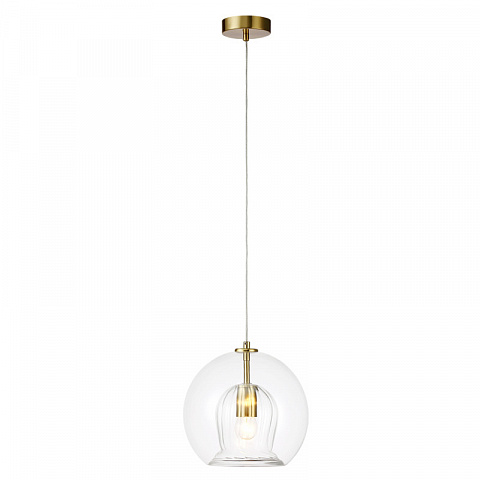 Подвесной светильник Crystal Lux LUISA SP1 BRASS/TRANSPARENT