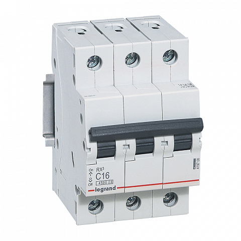 Legrand RX3 Автоматический выключатель 3P 16А (C) 4,5kA