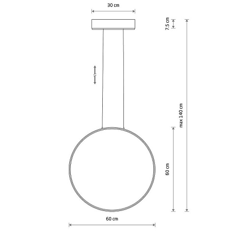 Подвесная люстра Nowodvorski Circolo Led M Black 10861