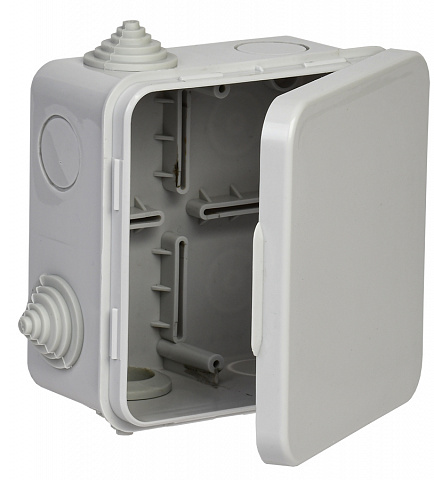 IEK Коробка расп. КМ41256 100х100х50мм о/к IP54 8 вв. (7035)