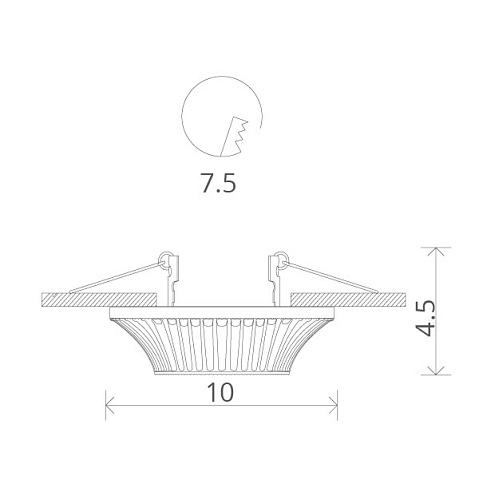Встраиваемый светильник ARTE Lamp A5298PL-1SG