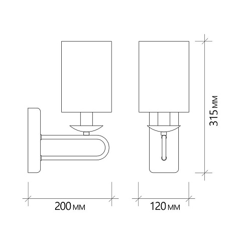 Бра Escada 10166/1A Brass