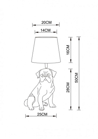 Настольная лампа ARTE Lamp A1512LT-1BK