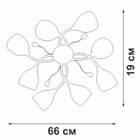 Накладная люстра Vitaluce V3161-0/8PL