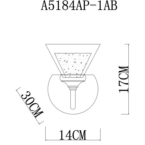 Бра ARTE Lamp A5184AP-1AB