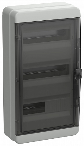 IEK TEKFOR Корпус пласт. КМПн-36 IP65 черн. прозр. дверь