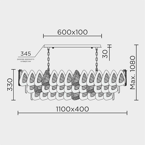 Подвесная люстра MODELUX ML.6775.1125 GD