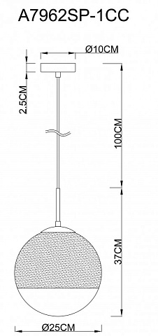 Подвесной светильник ARTE Lamp A7962SP-1CC